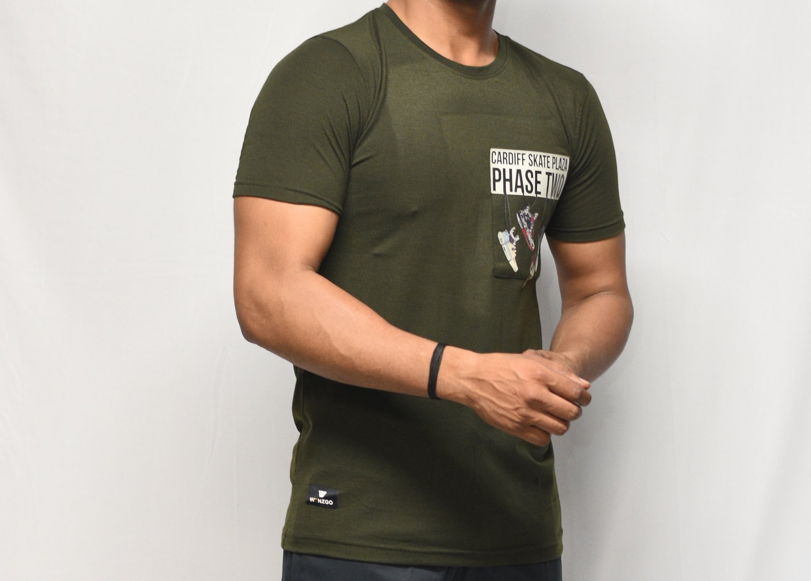Dark Olive printed t-shirt